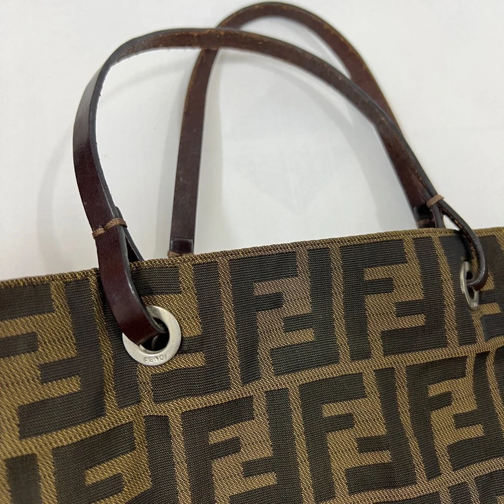 Fendi Zucca Brown Jacquard Tote Bag - Picture 8 of 12